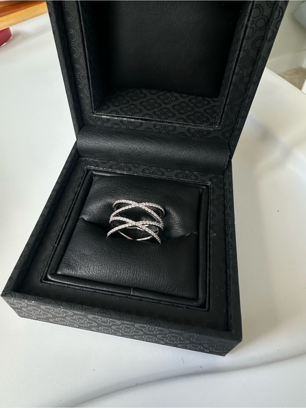 Lafonn Crisscross Pavé Stackable Ring - Silver